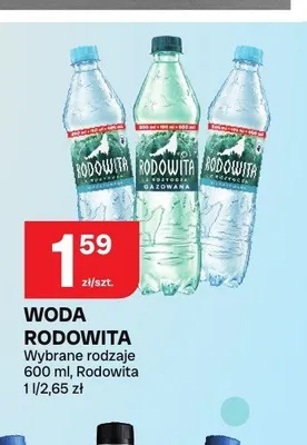 Woda RODOWITA promocja w Chorten