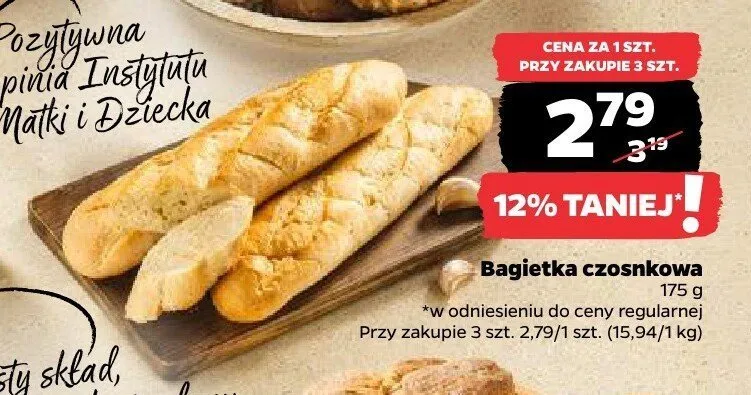 Bagietka czosnkowa promocja w Netto