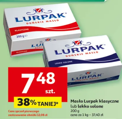 Masło klasyczne lub lekko solone promocja w Auchan