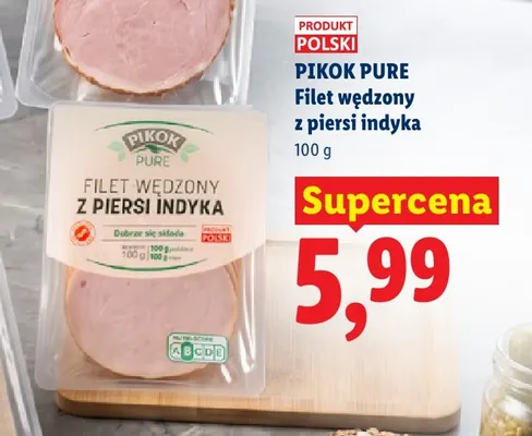 Filet wędzony z piersi indyka Pikok Pure promocja w Lidl