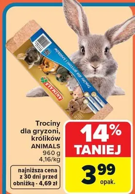 Trociny dla gryzoni, królików promocja w Carrefour Market