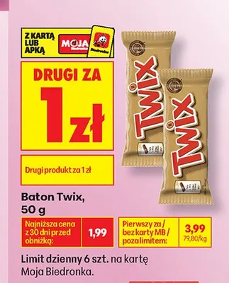 Baton Twix promocja w Biedronka