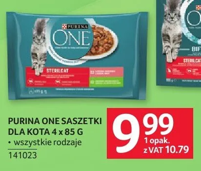 Saszetki dla kota Purina One 4-pak 85g promocja w Selgros