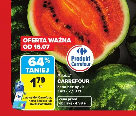 Arbuz Carrefour promocja w Carrefour
