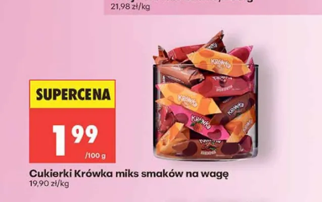 Cukierki Krówka miks smaków na wagę promocja w Biedronka