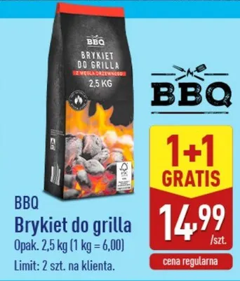 Brykiet do grilla z węgla drzewnego promocja w Aldi