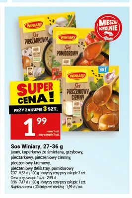Sos Winiary pieczeniowy delikatny promocja w Twój Market