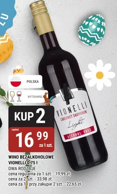 Wino bezalkoholowe Vionelli dwa rodzaje promocja w bi1