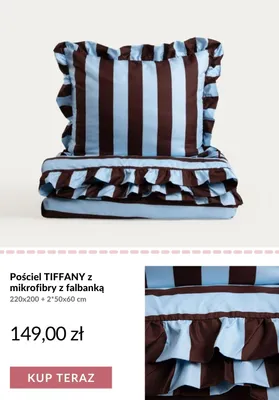 Pościel TIFFANY z mikrofibry z falbanką promocja w Homla