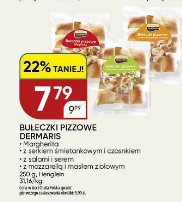 Bułeczki pizzowe Dermaris z salami i serem promocja w Chata Polska