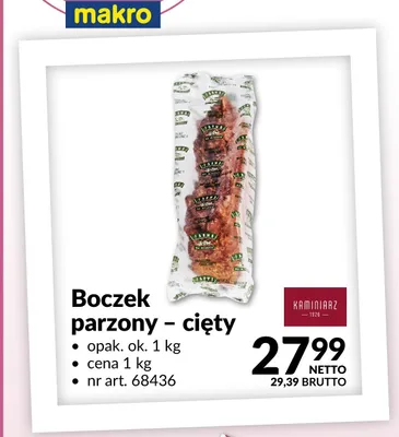 Boczek parzony - cięty Kaminiarz promocja w Makro