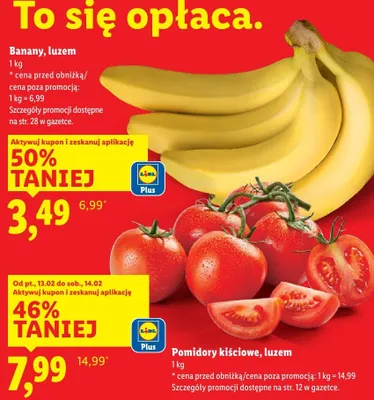 Banany luzem promocja w Lidl