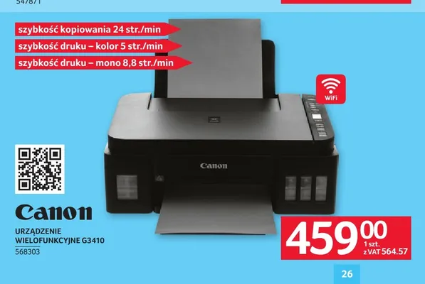 Urządzenie wielofunkcyjne Canon G3410 promocja w Selgros