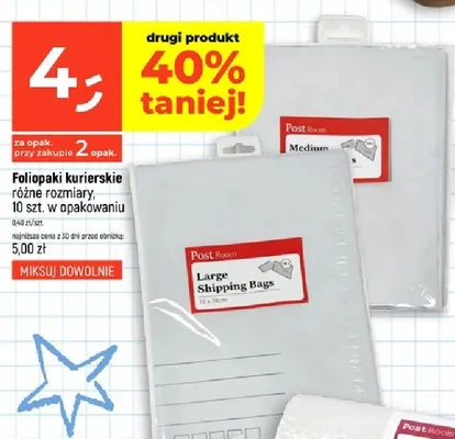 Foliopaki kurierskie Post Room promocja w Dealz