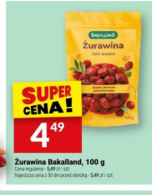Żurawina całe owoce Bakalland promocja w Twój Market