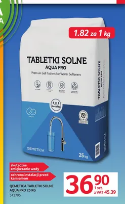 Tabletki solne Aqua Pro Qemetica promocja w Selgros