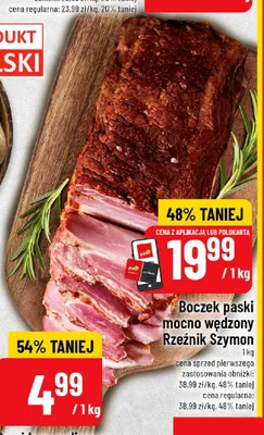 Boczek paski mocno wędzony Rzeźnik Szymon promocja w POLOmarket