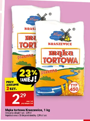 Mąka tortowa Kraszewice promocja w Twój Market