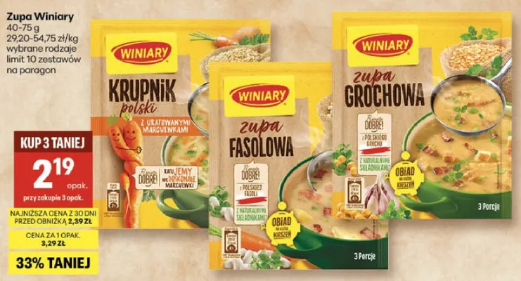 Zupa Winiary Grochowa promocja w Delikatesy Centrum