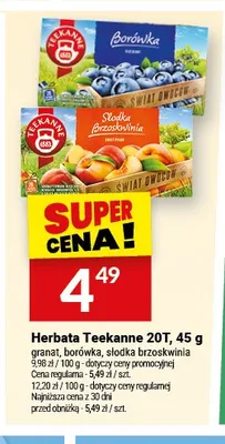 Herbata Teekanne 20T borówka promocja w Twój Market