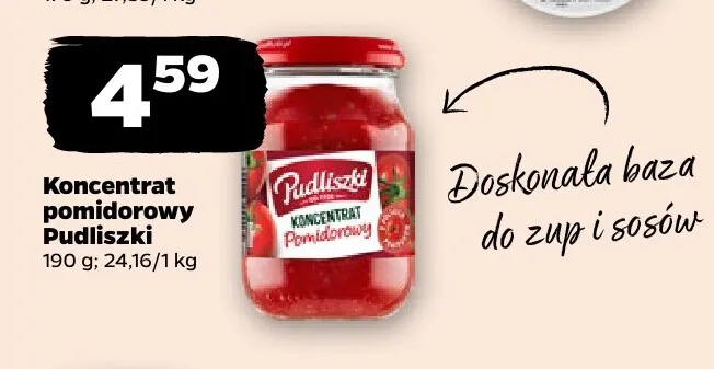 Koncentrat pomidorowy Pudliszki promocja w Netto