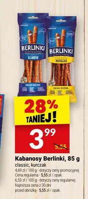 Kabanosy Berlinki Kurczak promocja w Twój Market