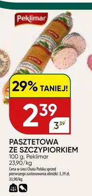 Pasztetowa ze szczypiorkiem Peklimar promocja w Chata Polska