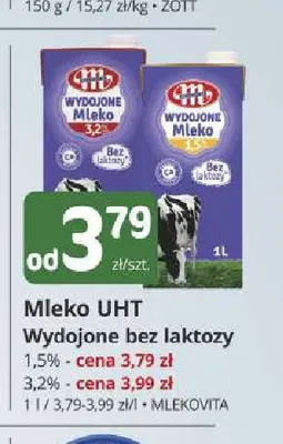 Mleko UHT Wydojone bez laktozy Mlekovita 3,2% promocja w Marketvita