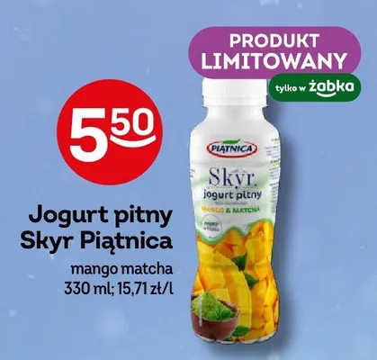 Jogurt pitny Skyr mango matcha promocja w Żabka