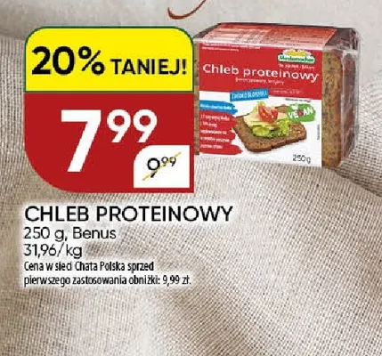 Chleb proteinowy Benus promocja w Chata Polska
