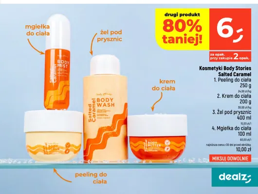 Żel pod prysznic Body Stories Salted Caramel promocja w Dealz