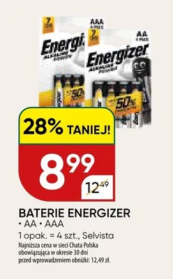 Baterie Energizer promocja w Chata Polska