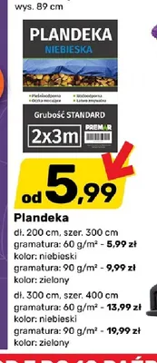 Plandeka 300x400 cm 60 g/m² niebieska Premar promocja w Bricomarche