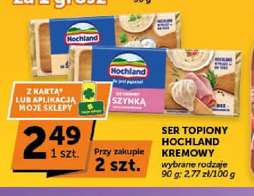 Ser topiony Hochland kremowy promocja w ABC