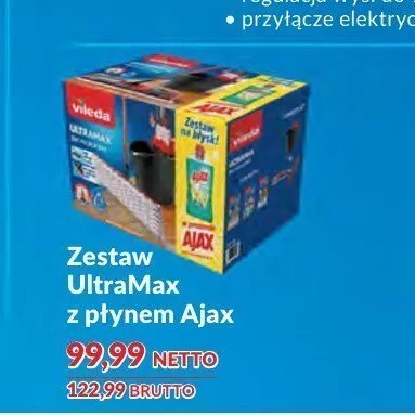Zestaw Vileda UltraMax z płynem Ajax promocja w Makro