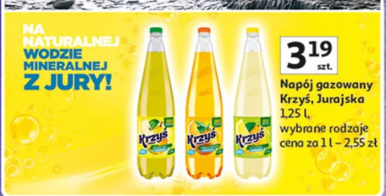 Napój gazowany Krzyś, Jurajska wybrane rodzaje promocja w Auchan