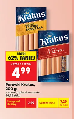 Parówki Krakus z piersi kurczaka promocja w Biedronka