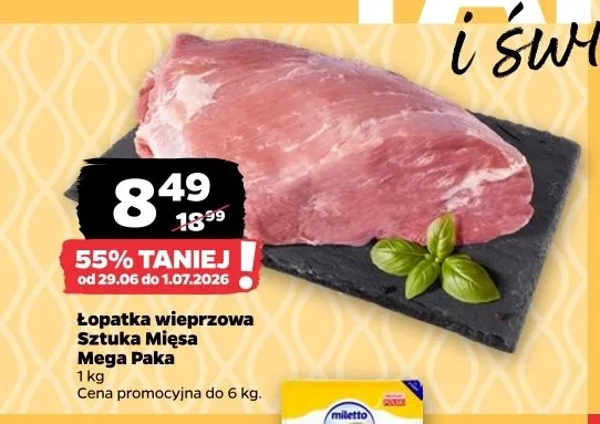 Łopatka wieprzowa Sztuka Mięsa Mega Paka promocja w Netto