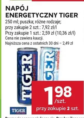 Napój energetyczny tiger promocja w Stokrotka