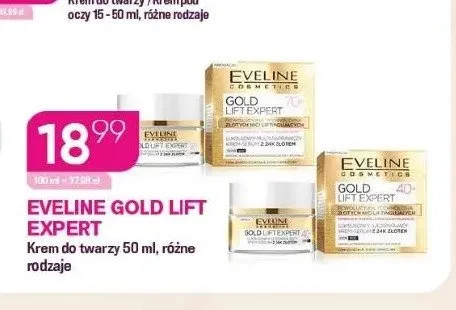 Krem do twarzy Eveline Gold Lift Expert promocja w Drogerie Koliber