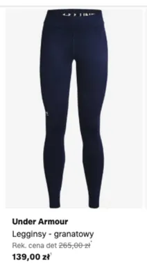Legginsy Under Armour granatowe promocja w Lounge by Zalando