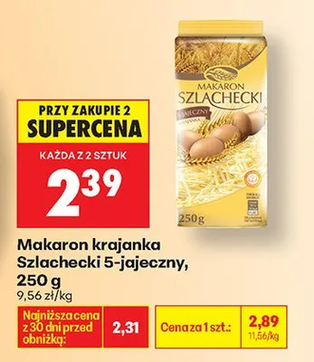Makaron krajaneczka ABAK promocja w Biedronka
