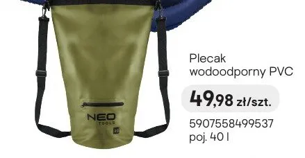 Plecak wodoodporny PVC promocja w Castorama