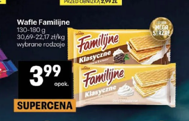 Wafle Familijne promocja w Delikatesy Centrum