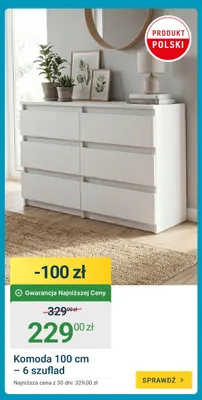 Komoda 100 cm - 6 szuflad promocja w ERLI