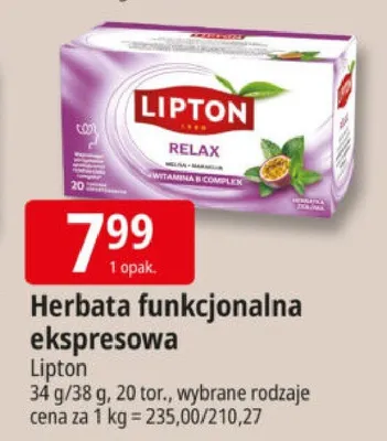 Herbata funkcjonalna ekspresowa promocja w Leclerc