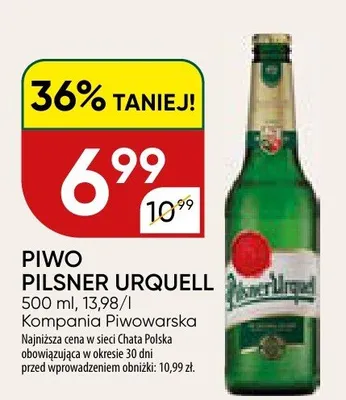 Piwo Pilsner Urquell promocja w Chata Polska