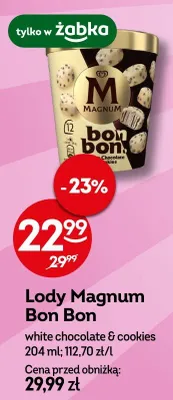 Lody Magnum Bon Bon white chocolate & cookies promocja w Żabka
