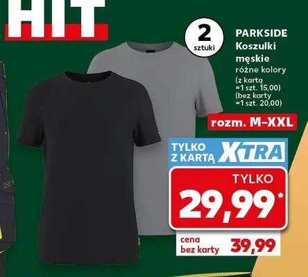 Koszulki męskie Parkside 2-pak promocja w Kaufland