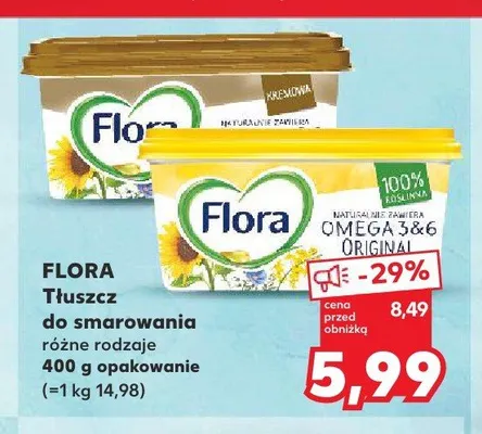 Tłuszcz do smarowania Flora promocja w Kaufland
